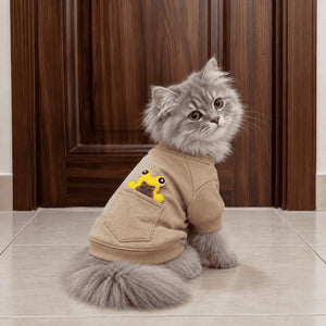 Frog Pocket cat sweatshirt