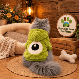 One Eye Hoodie on a cat