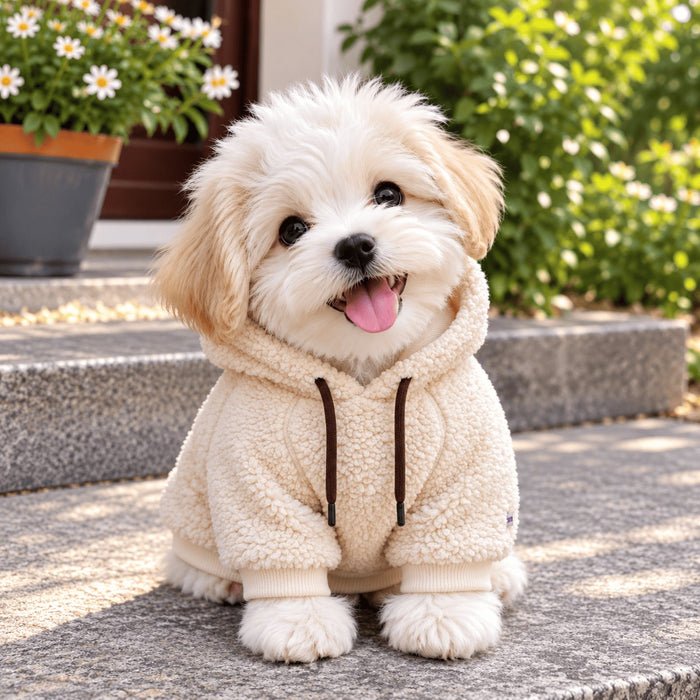 Cream Sherpa Hoodie