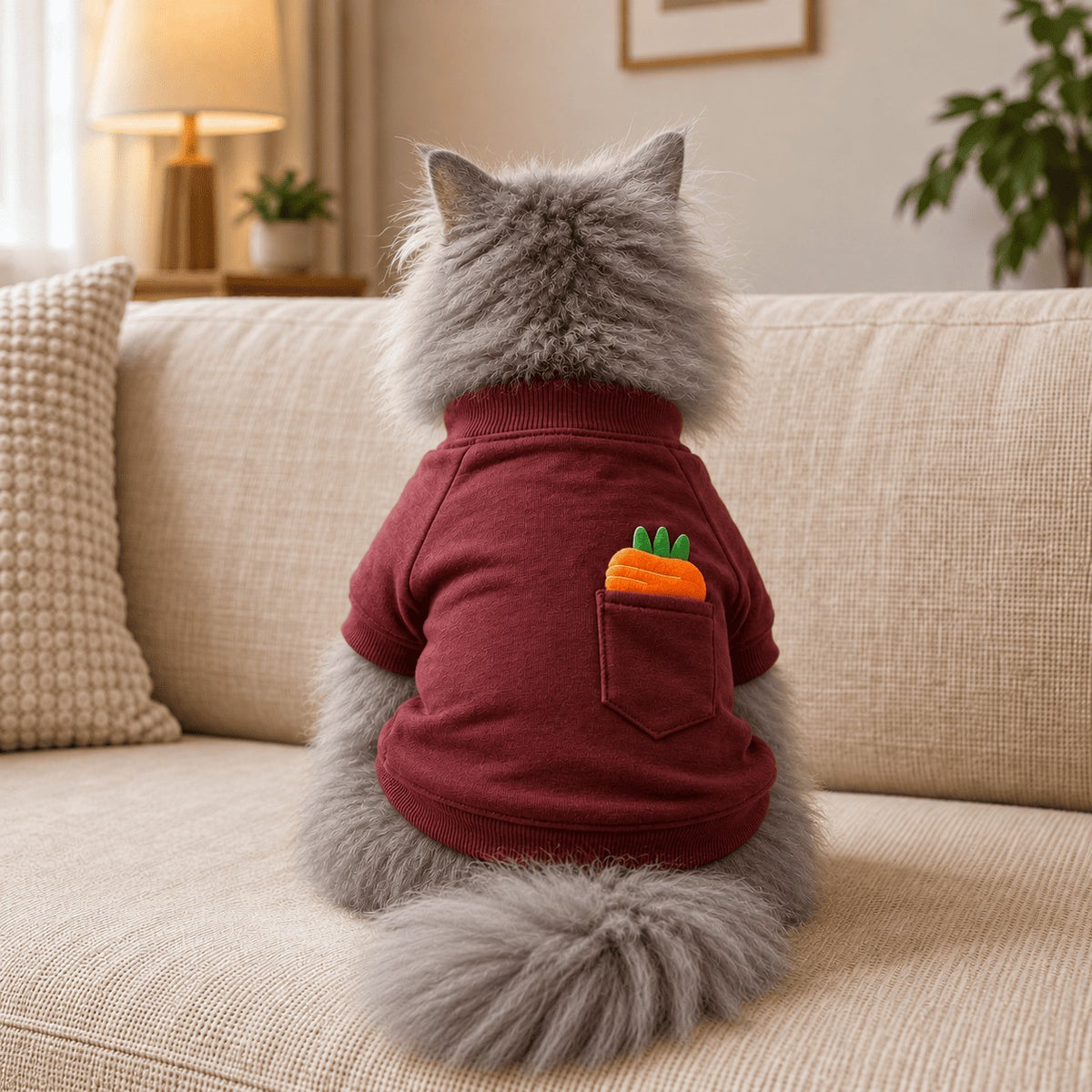 Carrot Pocket cat sweatshirt