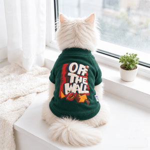 Green Chunky Print cat sweatshirt