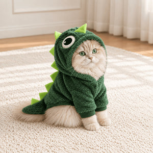Dino Hoodie on a cat