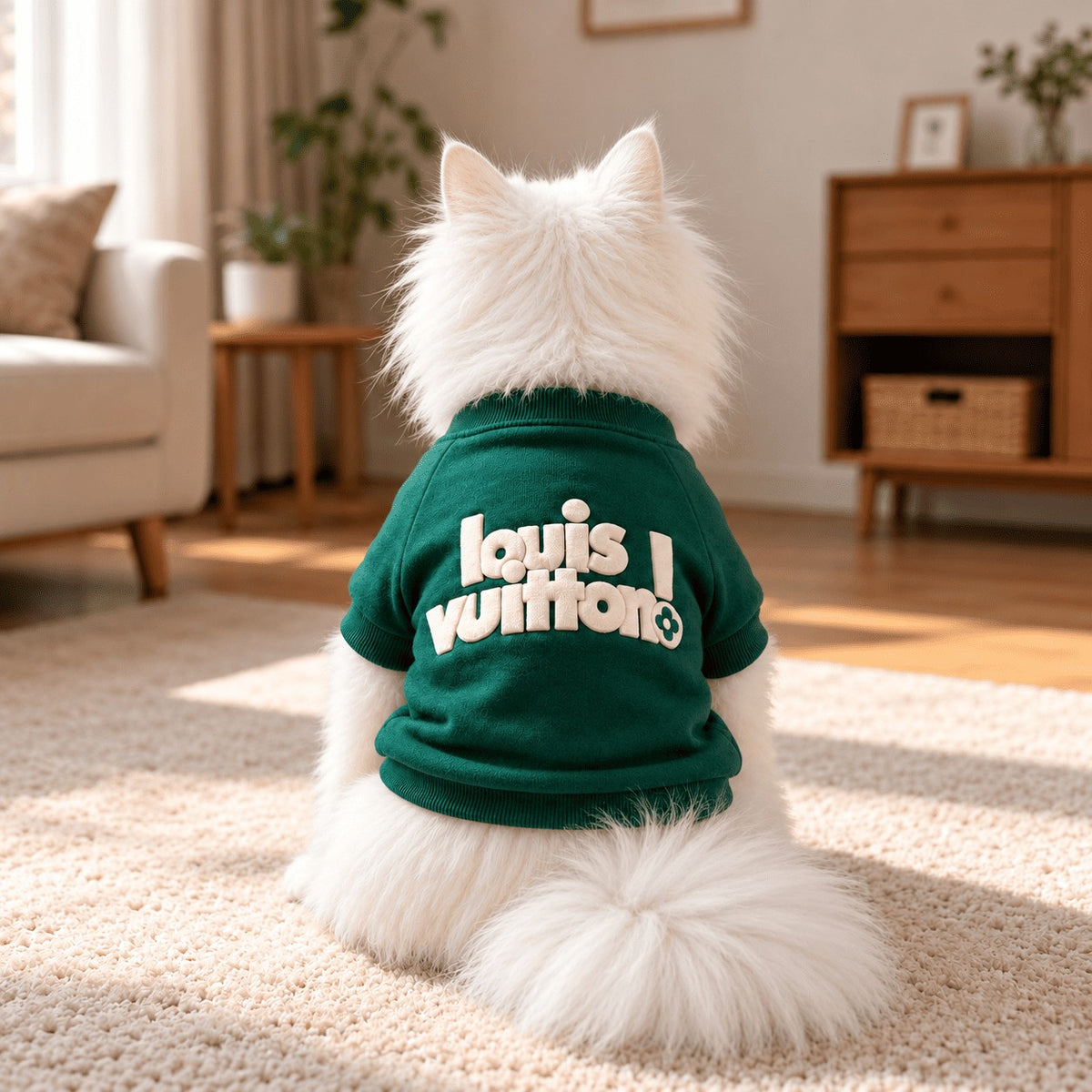 Green Letters cat sweatshirt