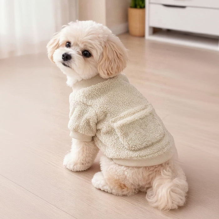 Cream Sherpa Pocket